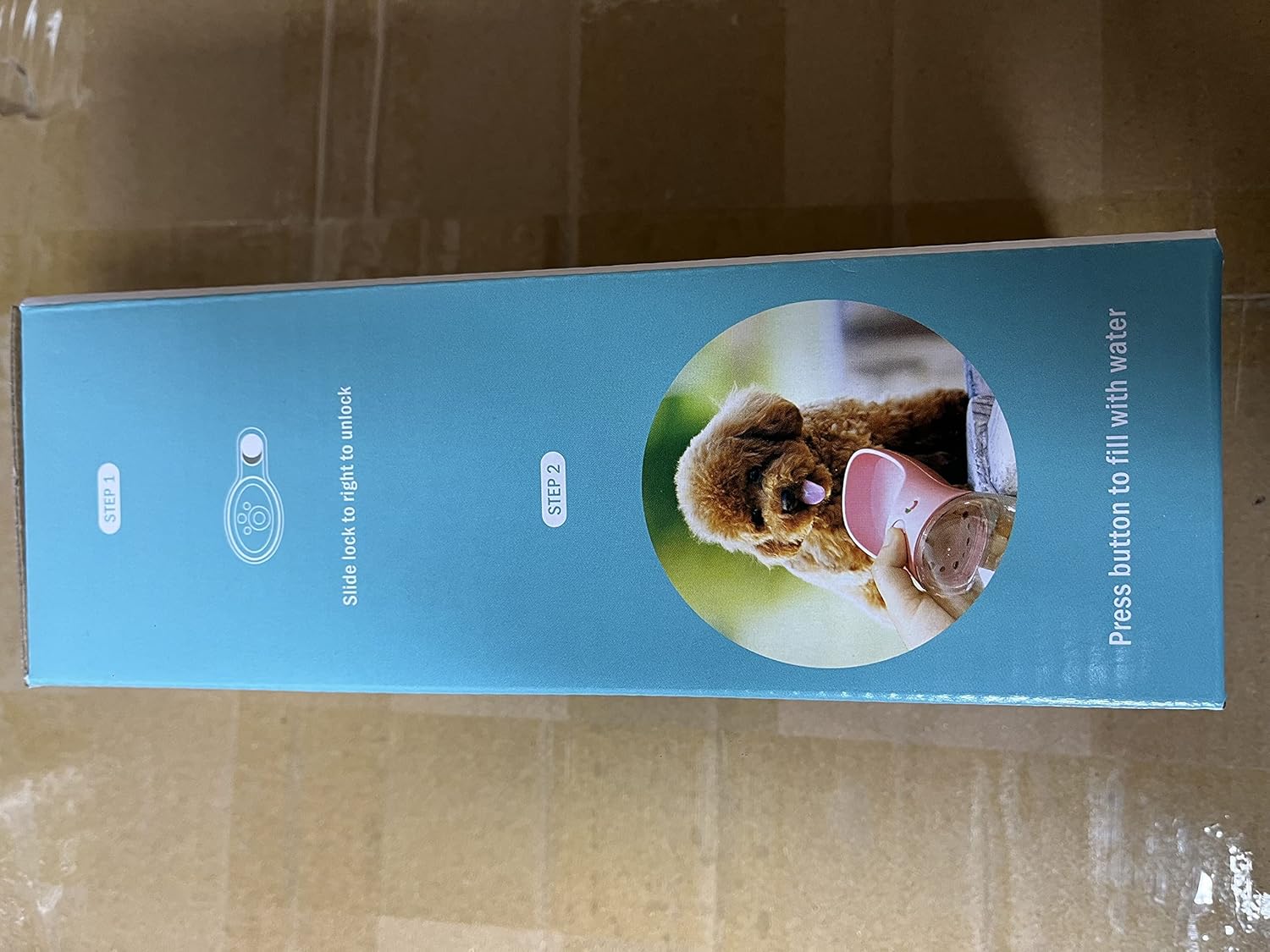 COTOP Portable Dog Water Bottle, 350/550ml Dog Walking Travel Bottle Puppy Water Leak Proof Drinking Dispenser Food Grade Dog Hot Water Drink Bottle, Pet Outdoor Drinking Cup Dog Gift