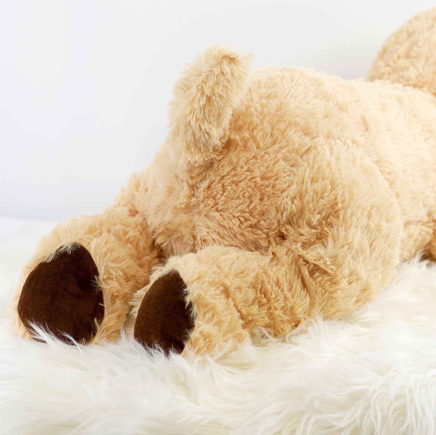 28" Jumbo Plush Puppy Giant Dog Lying Soft Stuffed Cuddly Teddy Toy Lifelike Cute Puppy
