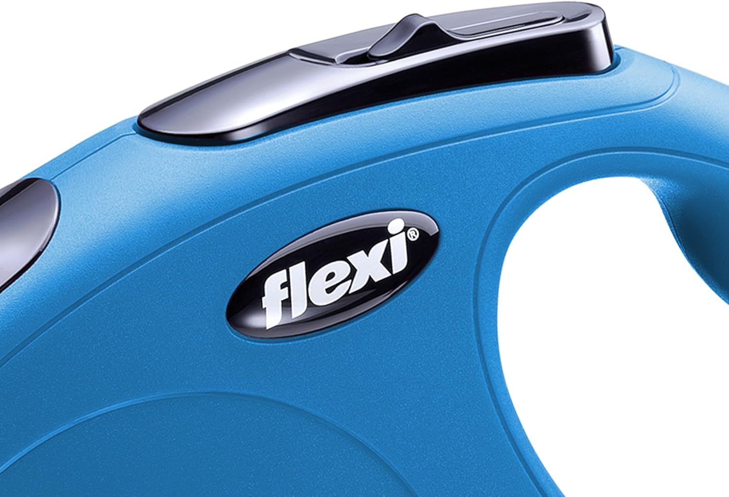 Flexi New Classic Tape Blue Large 8m Retractable Dog Leash/Lead for dogs up to 50kg/110lbs - Comfort Style