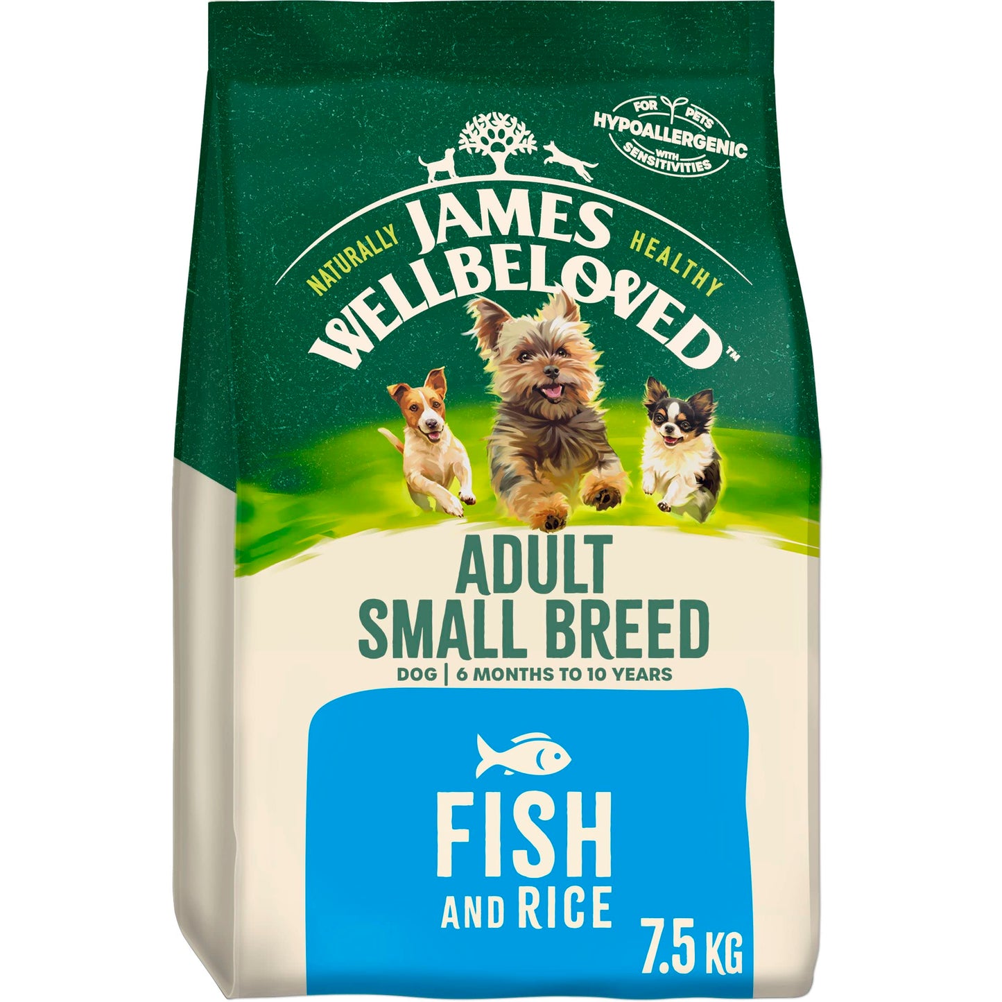 James Wellbeloved Hypoallergenic Dry Dog Food for Adult Small Breed Chicken & Rice 1.5 kg