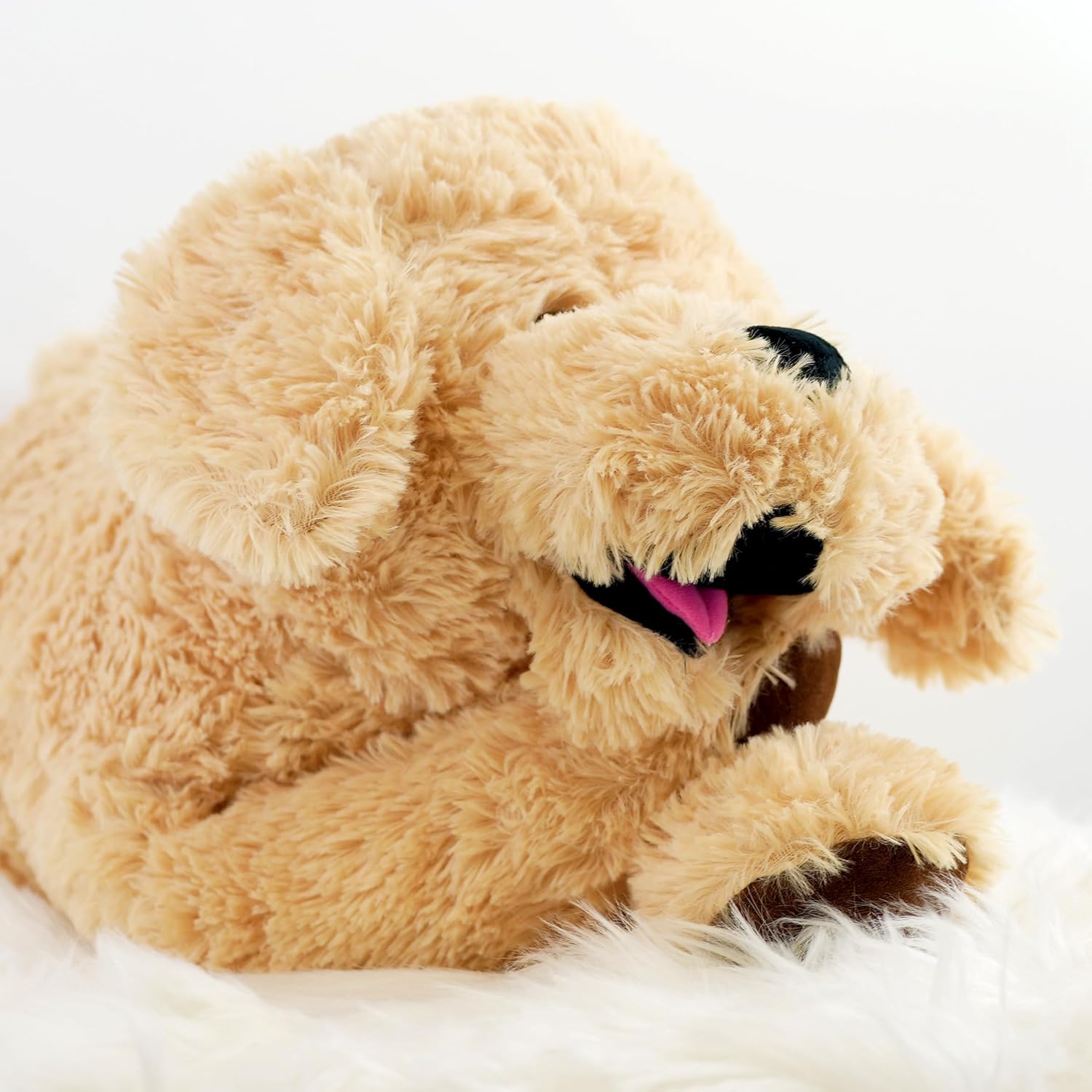 28" Jumbo Plush Puppy Giant Dog Lying Soft Stuffed Cuddly Teddy Toy Lifelike Cute Puppy