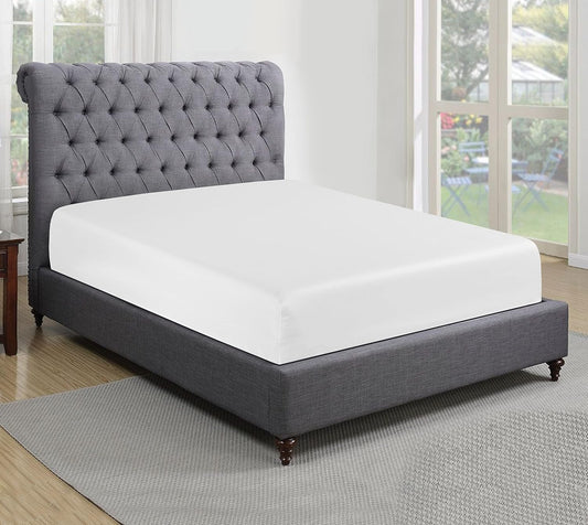200 Thread Count 100% Egyptian Cotton Fitted Sheet (King, White)