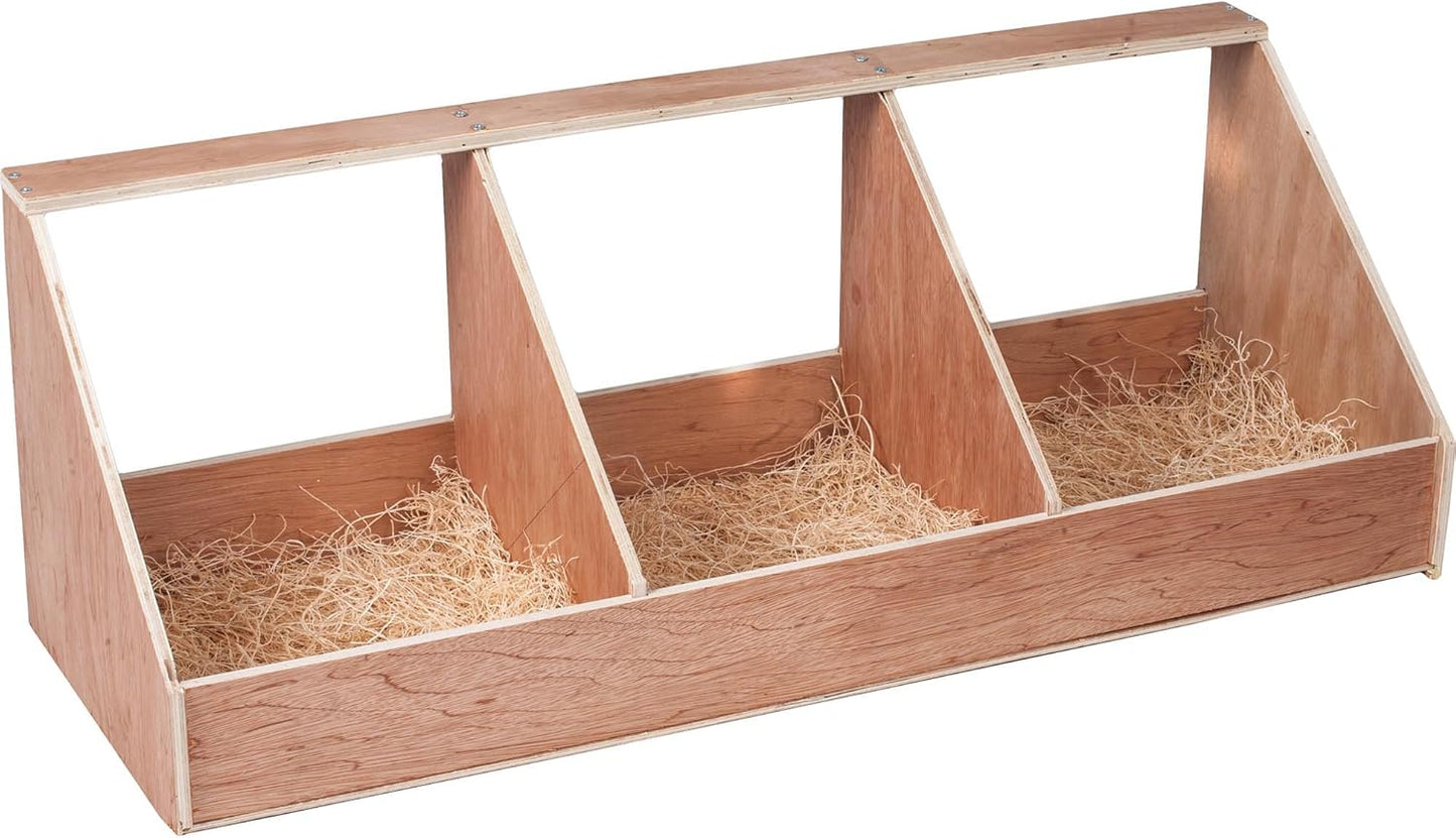 PRECISION PET 7029288 Triple Nesting Box, Brown - Comfort Style