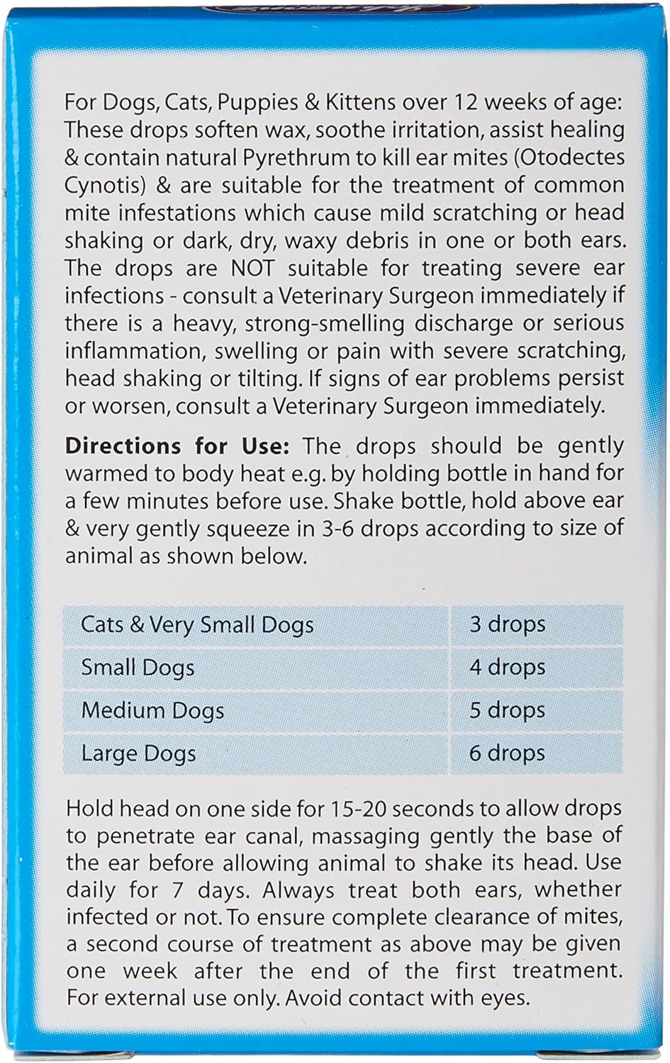 Johnsons Veterinary Products Ear Drops, clear,15 ml (Pack of 1)