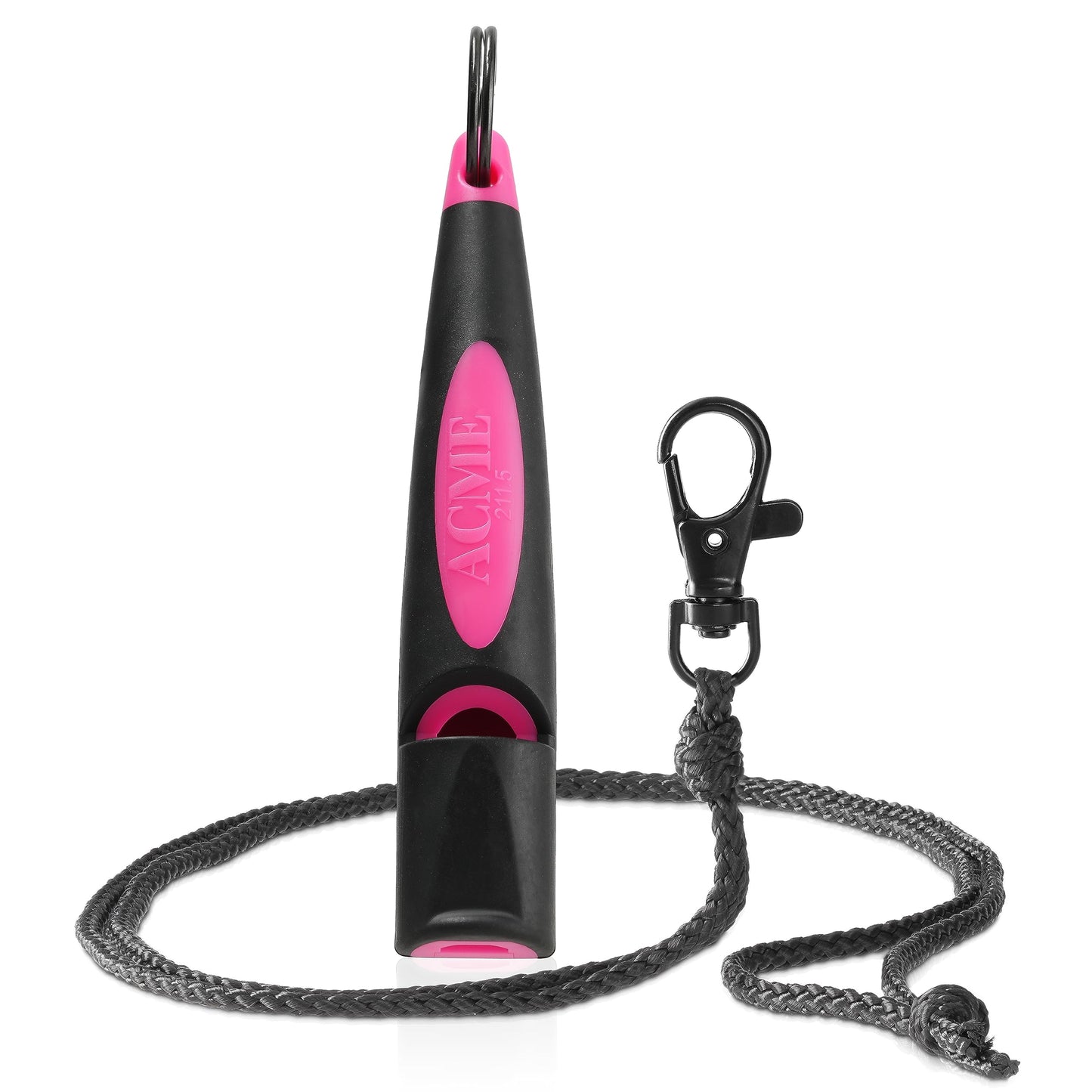 ACME Dog Whistle No. 211.5 (Update 2023) with Free Whistle Band in Matte Black, Alpha, Ideal for Callback, Long Range, Frequency Standardised (Black/DG Orange)