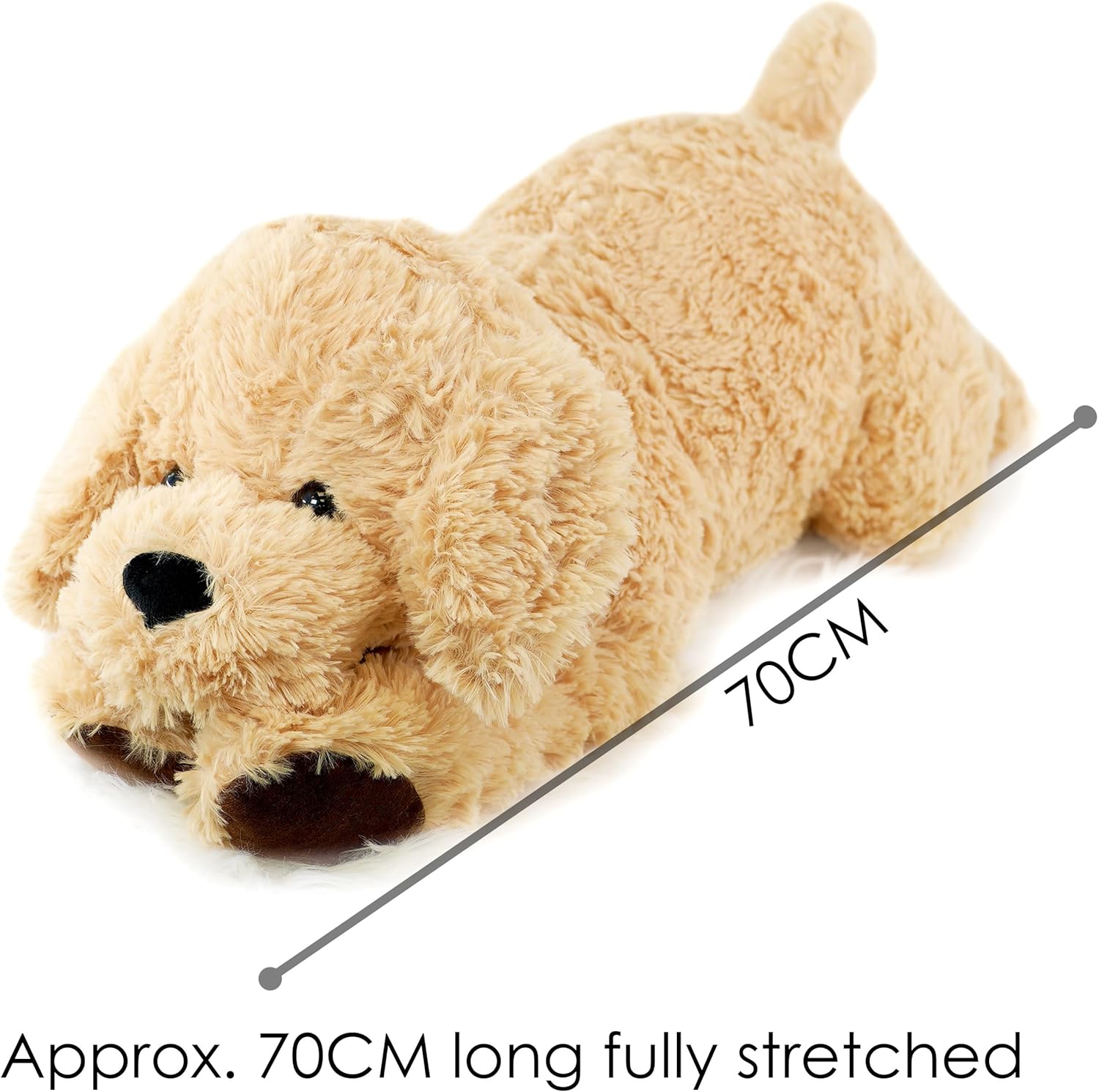 28" Jumbo Plush Puppy Giant Dog Lying Soft Stuffed Cuddly Teddy Toy Lifelike Cute Puppy