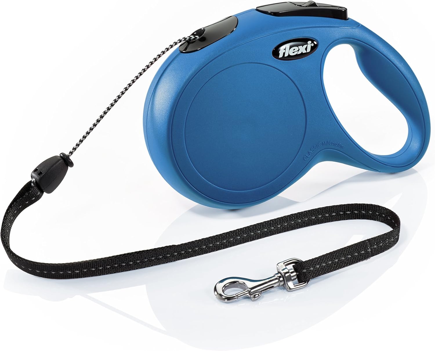 Flexi New Classic Tape Blue Large 8m Retractable Dog Leash/Lead for dogs up to 50kg/110lbs - Comfort Style