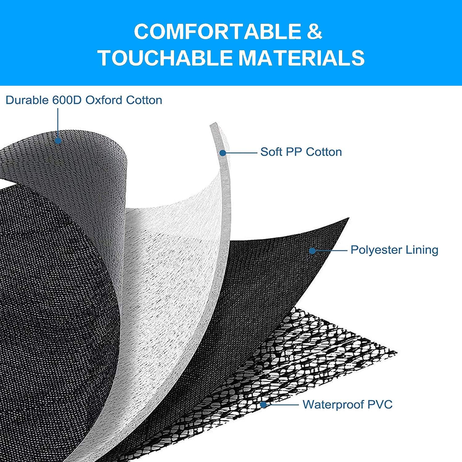 Petnice Pet Back Seat Covers, Waterproof Scratch Proof Nonslip Dog Travel Hammock with Seat Anchors for Cars Trucks SUV, Car Boot Liner - Comfort Style