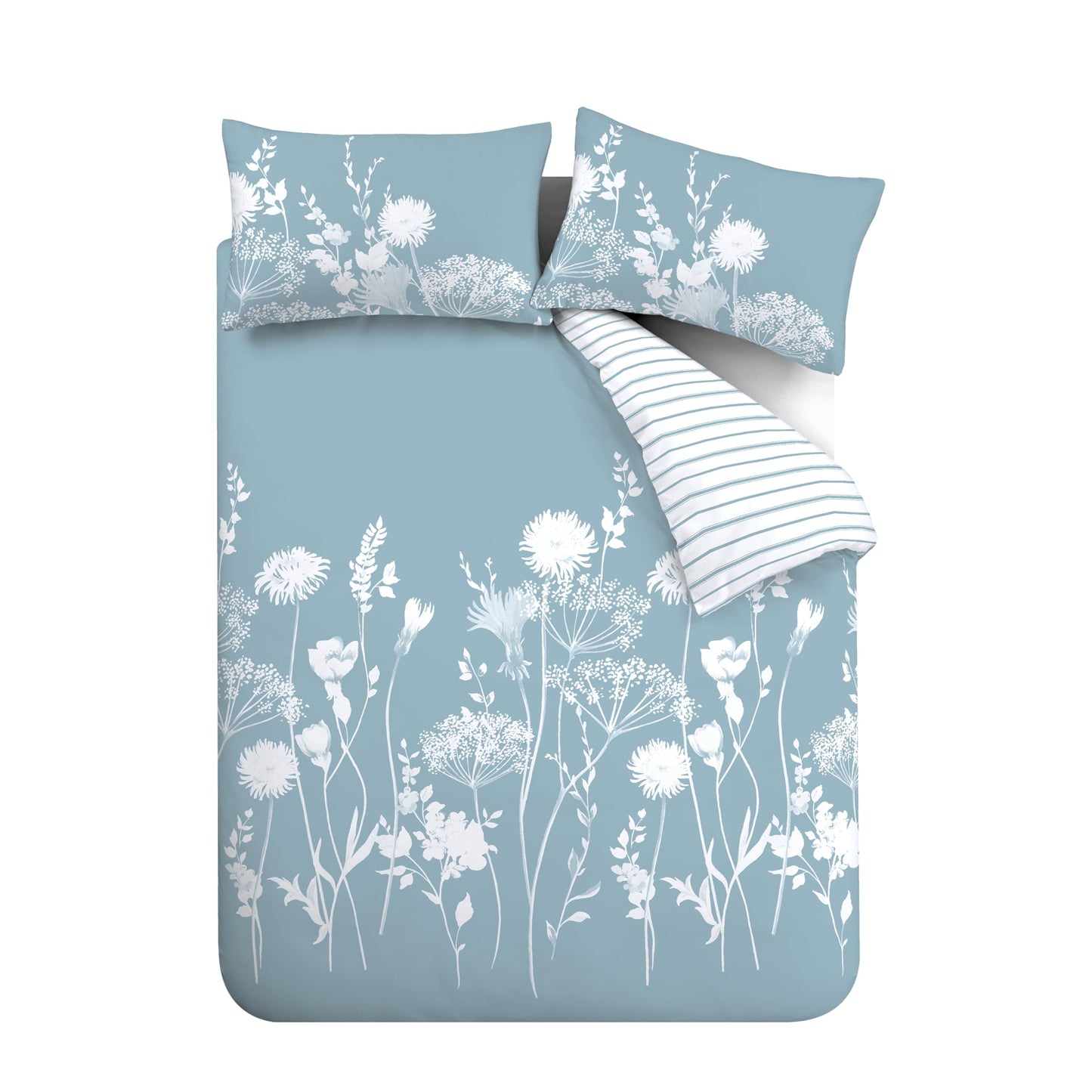 Catherine Lansfield Meadowsweet Floral Reversible Duvet Cover Set with Pillowcase - Comfort Style