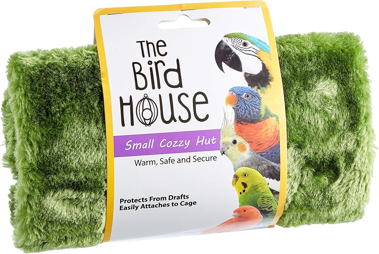 The Bird House Cozzzy Hut/House For Birds, yellow/ green,Small - Comfort Style