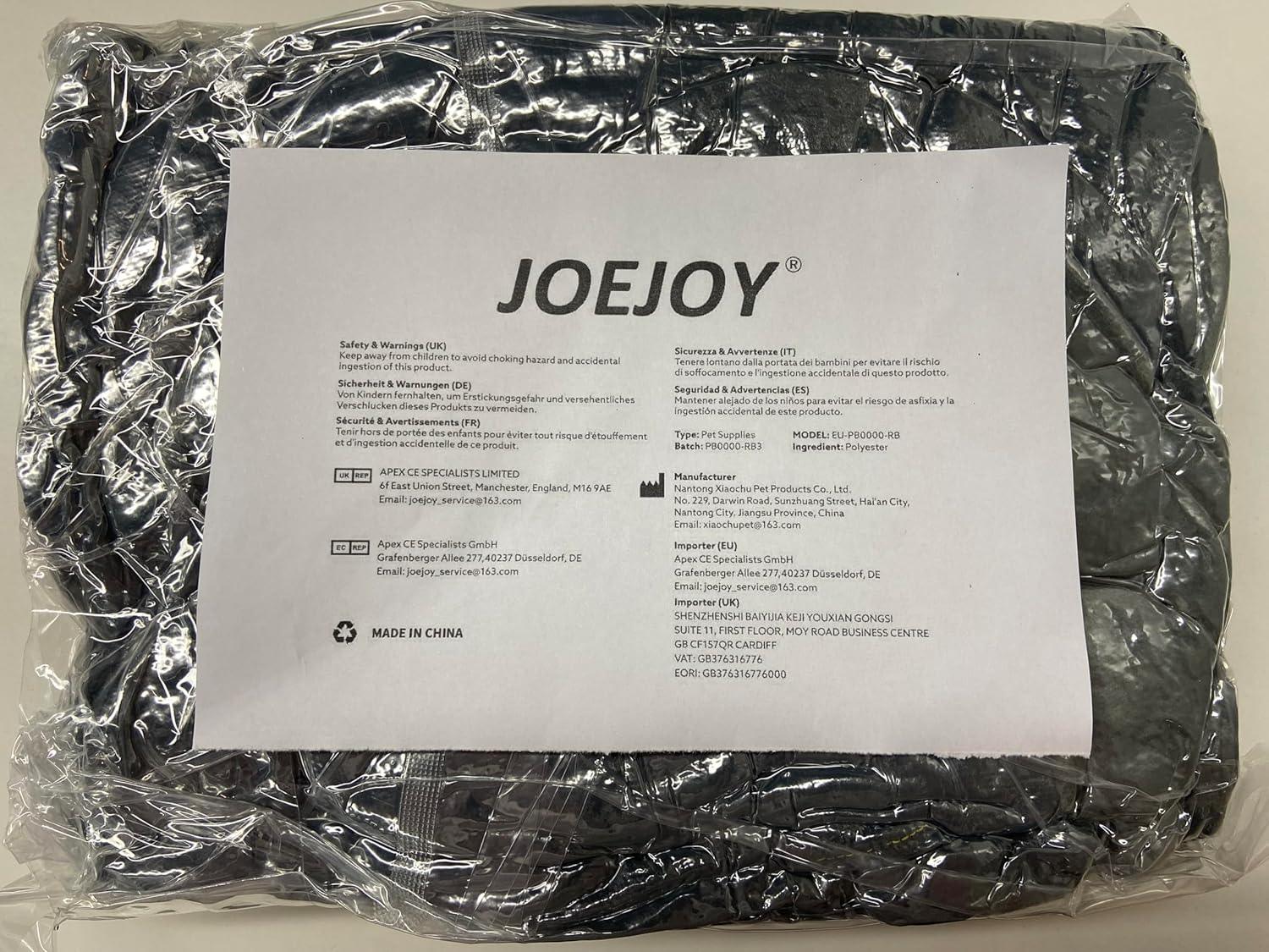JOEJOY Dog Bed Medium - Washable Dog Bed Anti-Anxiety Dog Bed Soft Plush Dog Bed Rectangle Non-Slip Bottom Pet Bed - Small | Medium | Large Size Mattress Mat For Dog, Grey - Comfort Style