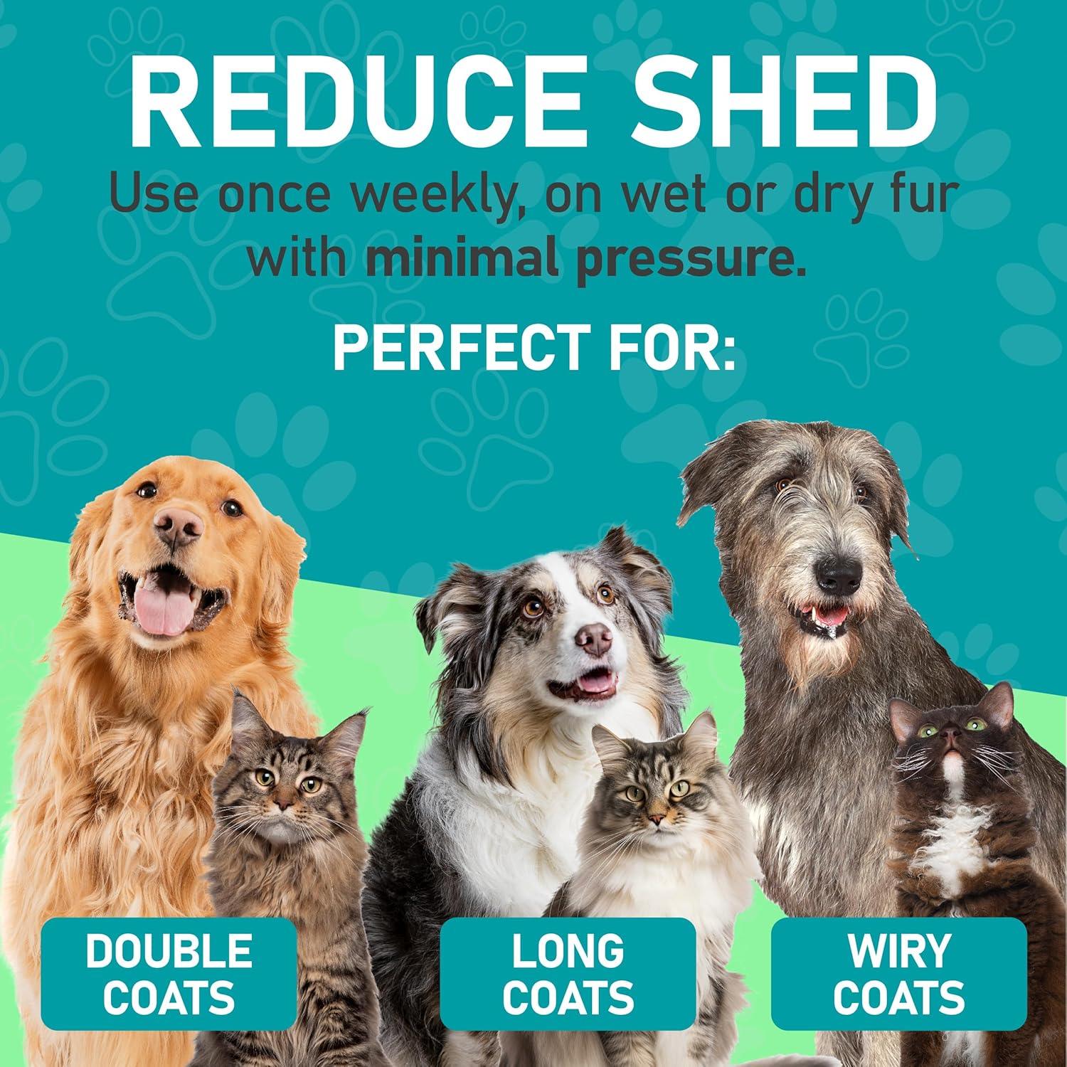 Maxpower Planet Dog Brush - Reduce Shedding by 95% - Double Sided Deshedding Dematting Tool - Undercoat Rake Dog, Cat Brush - Dog Brushes Shedding Hair - Dog Grooming Brush - Cat Grooming Brush, Blue - Comfort Style