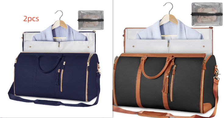 Large Capacity Travel Duffle Bag Women's Handbag Folding Suit Bag Waterproof Clothes Totes - Comfort Style