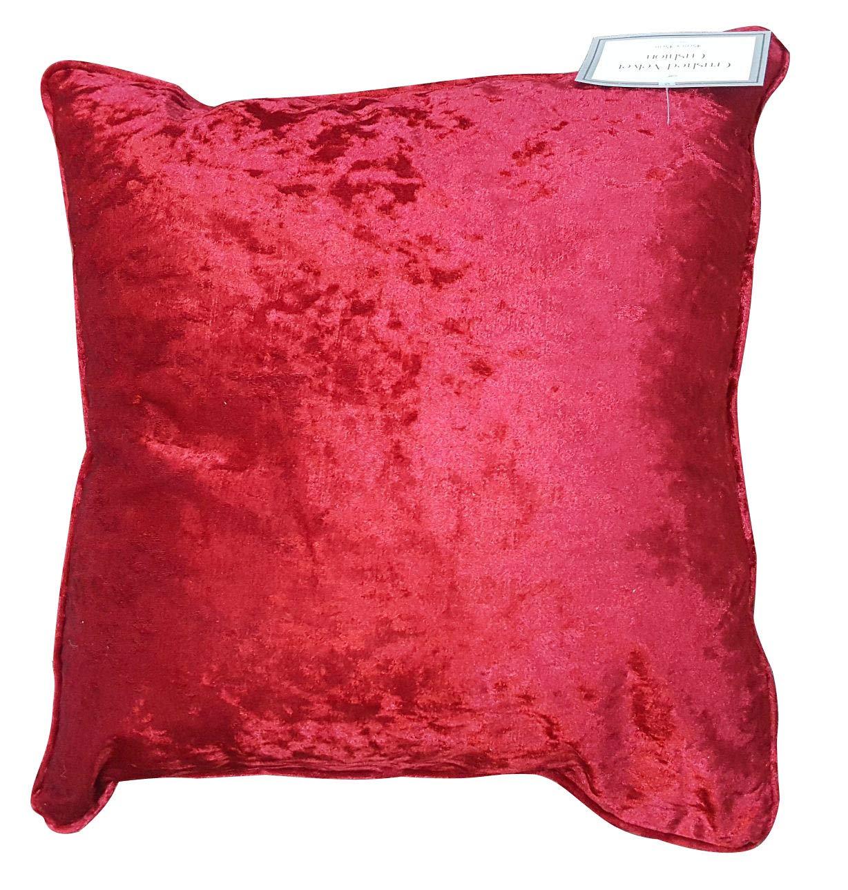 Decorative Crushed Velvet Glossy Cushion Pure Polyester Filled Soft Cushions - Comfort Style