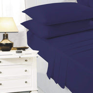 EASY CARE Non Iron Plain Bed Sheets Set Flat Bed Sheet + Fitted Bed Sheet + Pair of Pillowcases