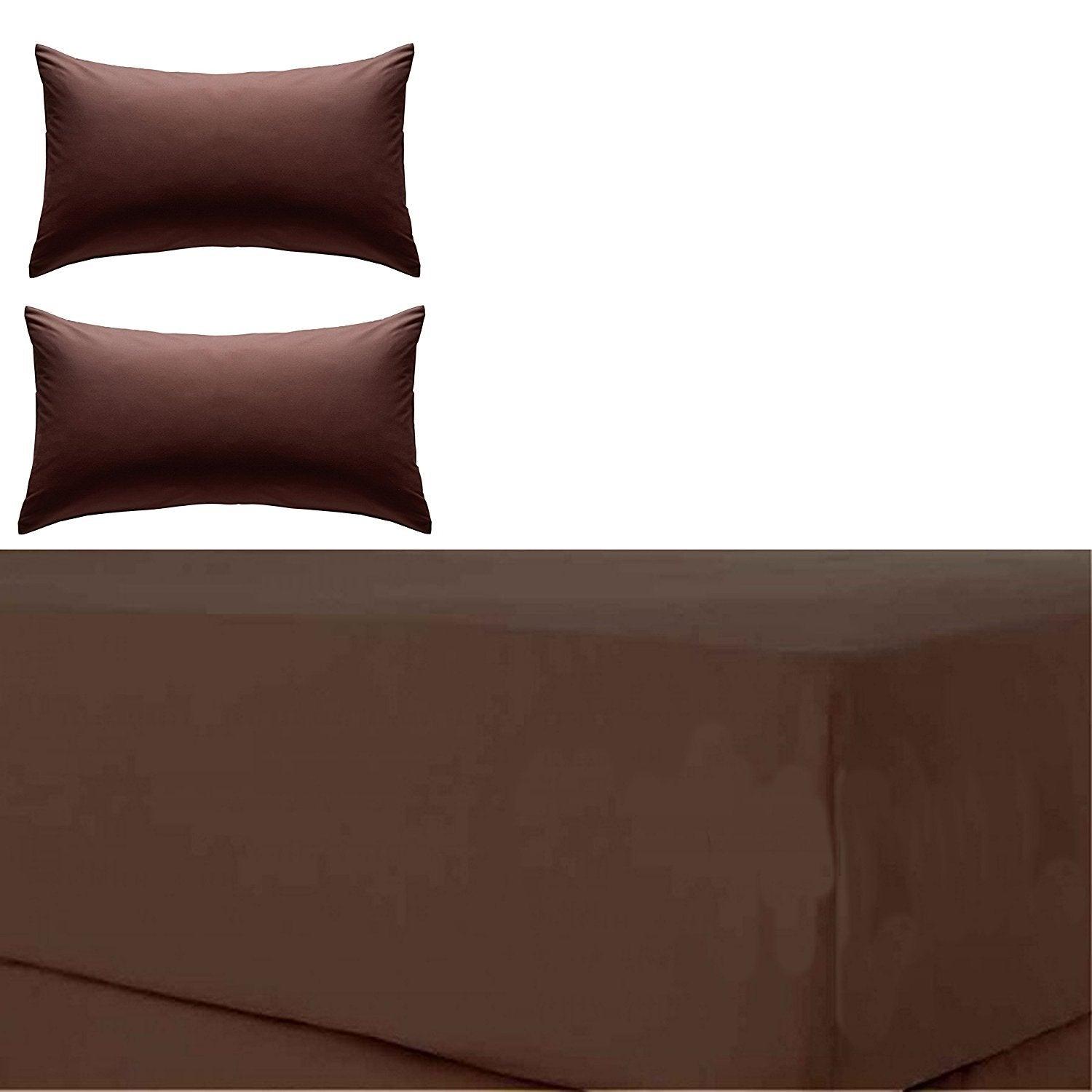 New Non-Iron EXTRA DEEP Fitted Bed Sheets 12" PEERCALE Poly-Cotton Fitted Bedding Sets - Comfort Style
