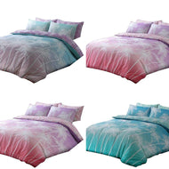 Luxury Ombre Duvet Covers with Matching Pillow Cases Set Reversible Quilt Coves