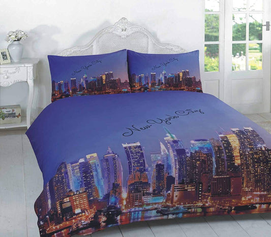 3D Duvet Sets “LONDON & NEW YORK” PolyCotton Fabric - Comfort Style