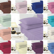 EASY CARE Flat Bed Sheets PolyCotton Fabric - Luxury ComfortStyle