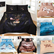 3D Duvet Cover Sets (Dolphin, Penguin, Pug & Kitten) PolyCotton Fabric - Luxury ComfortStyle