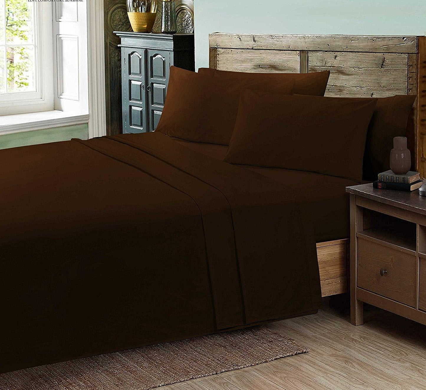 Luxurious Super Poly-Cotton FLAT BED SHEETS ~ Plain Dyed PERCALE Flat BEDDING SET - Comfort Style