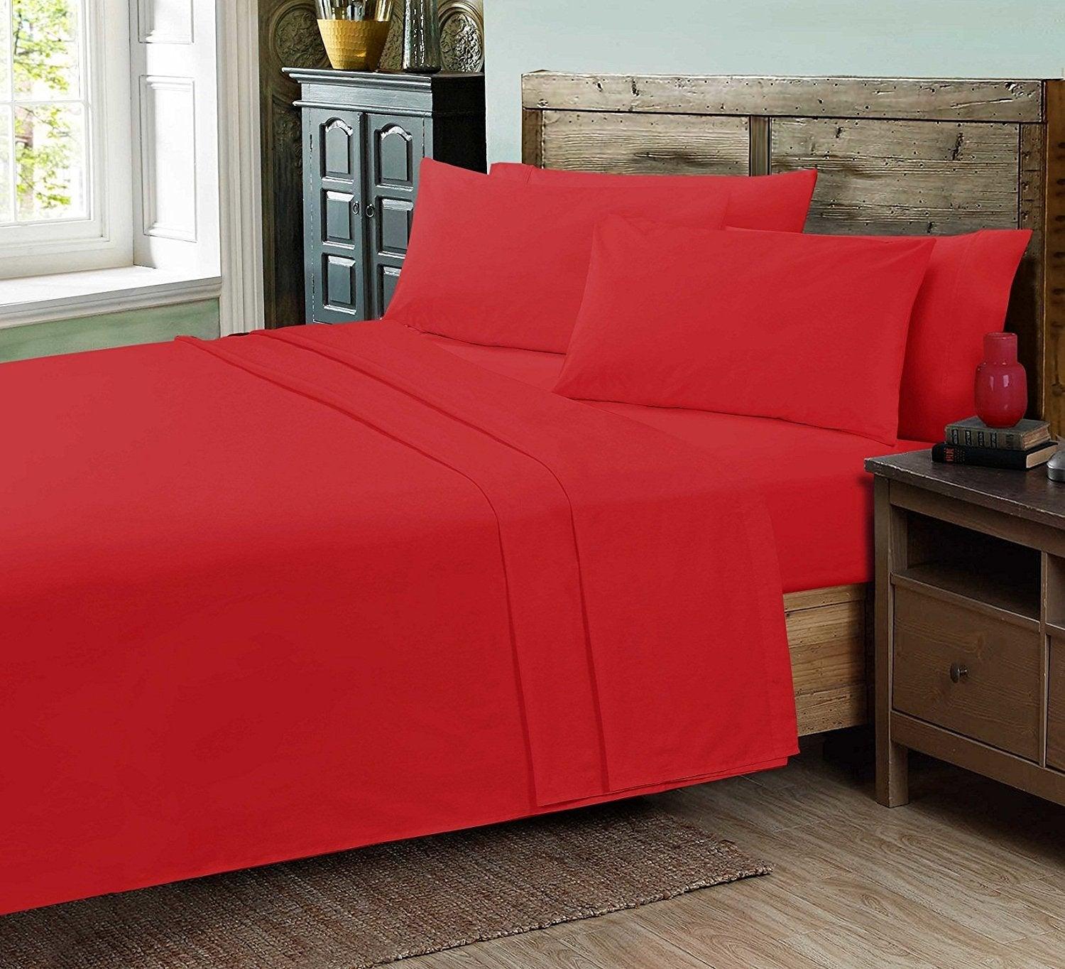 Decent Plain Dyed FITTED BED SHEET Poly-Cotton PERCALE BEDDING SHEETS - Comfort Style