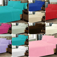Decent Plain Dyed FITTED BED SHEET Poly-Cotton PERCALE BEDDING SHEETS