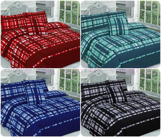 Luxury 5pc FINLEY BED IN A BAG Bedding (Duvet Cover + Pillowcases + Cushion Cover + Bed Runner) ~ All-in-one Package ~ 4 Colors & UK SIZES NEW (SINGLE, FINLEY - Black) - Comfort Style