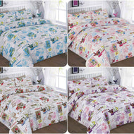 New TILLY BIRD LOVE Butterfly Duvet Quilt Cover Sets ~ with FREE Pillowcases ~ Printed POLYCOTTON Colors Multi, Teal, Purple, Pink ~ UK SIZES