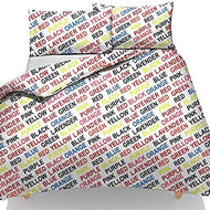 New Exclusive Duvet Cover Sets ~ COLOR MIND GAME ~ PRINTED Duvet Quilt Cover with FREE Pillow Cases ~ Funky Bedding, UK SIZES