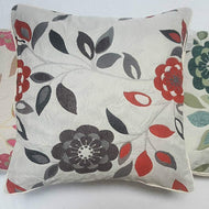 SUPER FINE QUALITY 18" X 18" 100% POLYESTER FLOWERY HOME / OFFICE CUSHIONS & CUSHION COVERS WITH ZIP