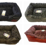 NEW Soft PET BASKETS ~ Soft Comfy FABRIC Washable DOG & CAT Basket Bed ~ with FLEECE COSY super soft & warm FABRIC ~ 6 COLORS & 2 STANDARD Sizes