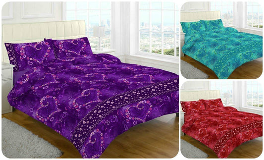 Luxury JASMIN 3pc Duvet / Quilt COVER SETS with FREE Pillow Cases ~ XMAS GIFT ~ POLYCOTTON stuff & UK SIZES - Comfort Style