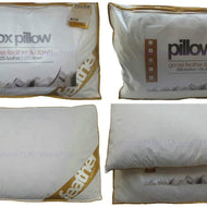 GOOSE FEATHER & DOWN Box Pillow (1 Pillow) --- OR --- GOOSE FEATHER & DOWN Pillows (Pillow Pair) ~ 85% Goose Feather & 15% Down - Luxury ComfortStyle