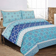 New ROBYN 3pc DUVET QUILT Cover Bedding Set ~ Floral Printing on POLYCOTTON Fabric ~ 4 Colors & UK SIZES Available