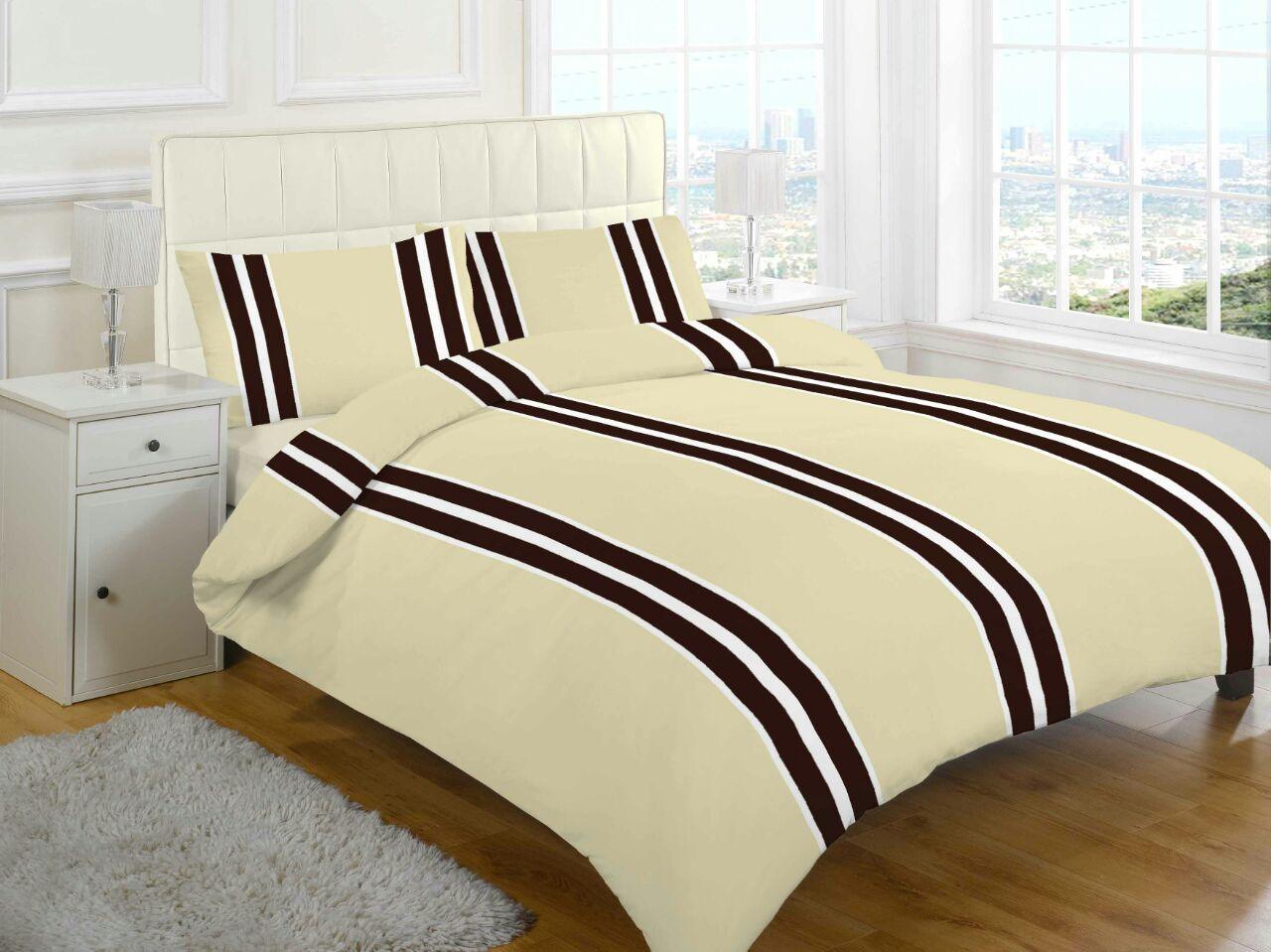 FLANNELETTE 3pc Printed SHEETS SET (Fitted + Flat + Pillowcases) 100% Brushed Cotton - Luxury ComfortStyle