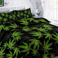 CANNABIS Duvet Cover Set with PillowCases , PolyCotton Fabric - Luxury ComfortStyle