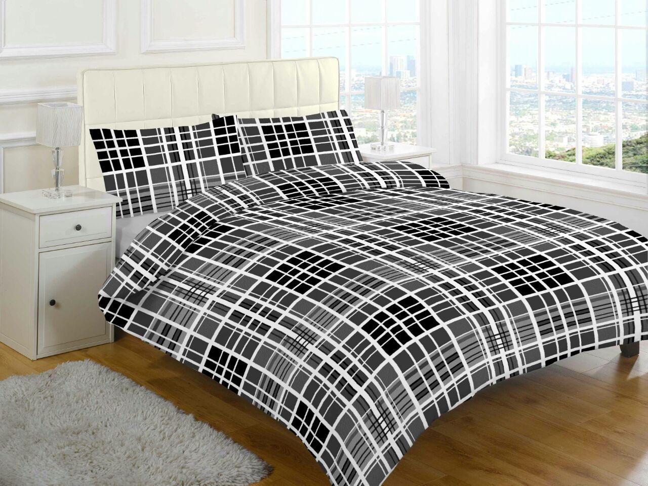FLANNELETTE 3pc Printed SHEETS SET (Fitted + Flat + Pillowcases) 100% Brushed Cotton - Luxury ComfortStyle