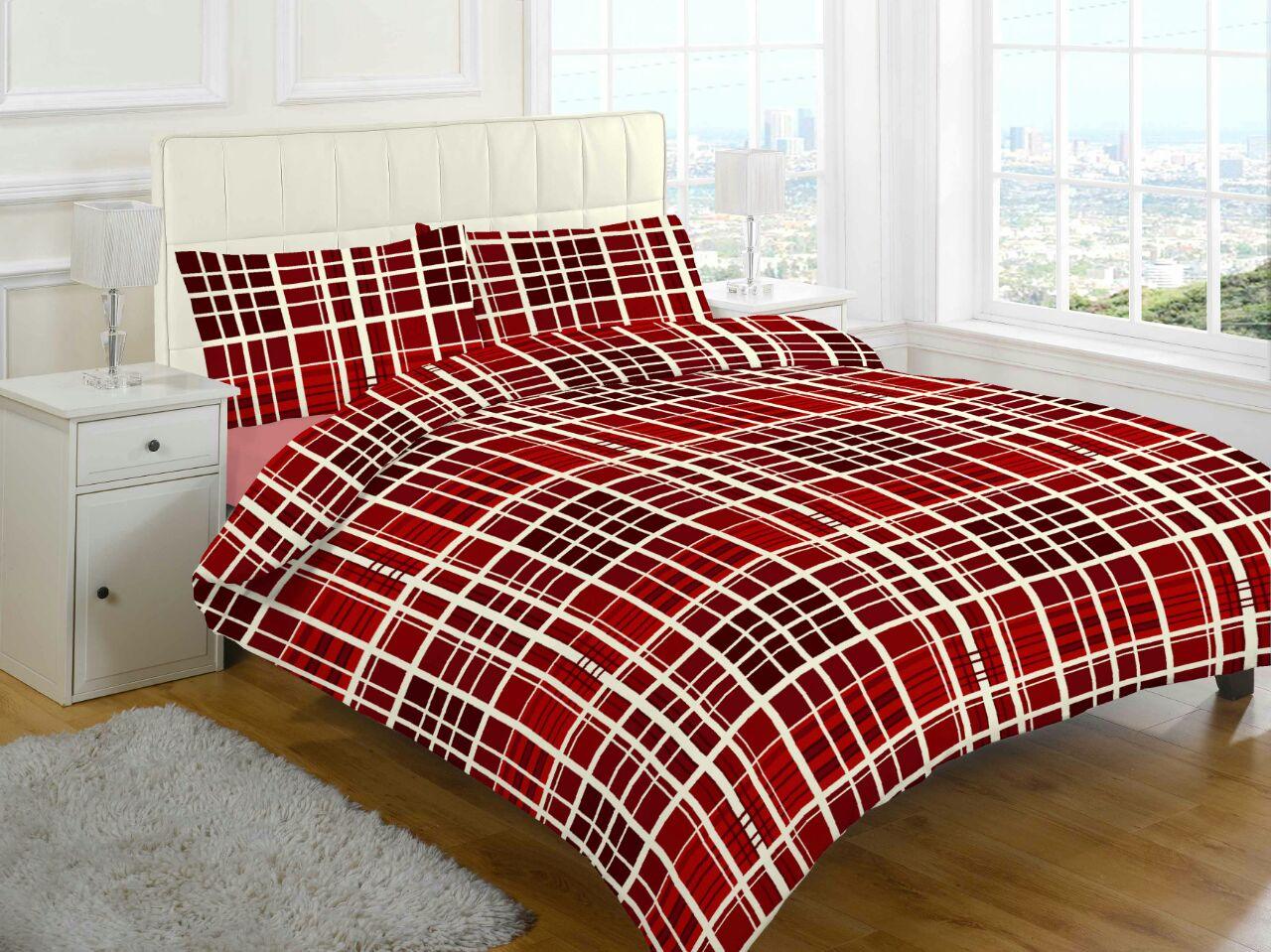 FLANNELETTE 3pc Printed SHEETS SET (Fitted + Flat + Pillowcases) 100% Brushed Cotton - Luxury ComfortStyle