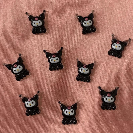 5/10pcs Kawaii Rabbit Kitty Nail Charm, Flatback Cabochon Resin - Comfort Style