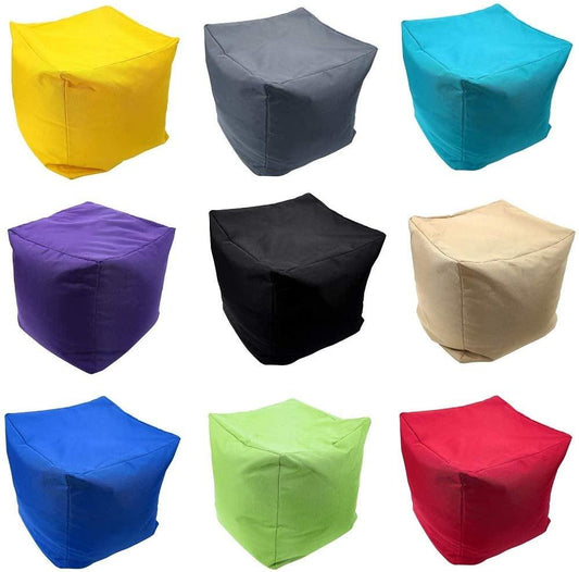 Waterproof Cube Bean Bag Indoor & Outdoor Medium Size Footstool Pouffe Beanbags - Comfort Style
