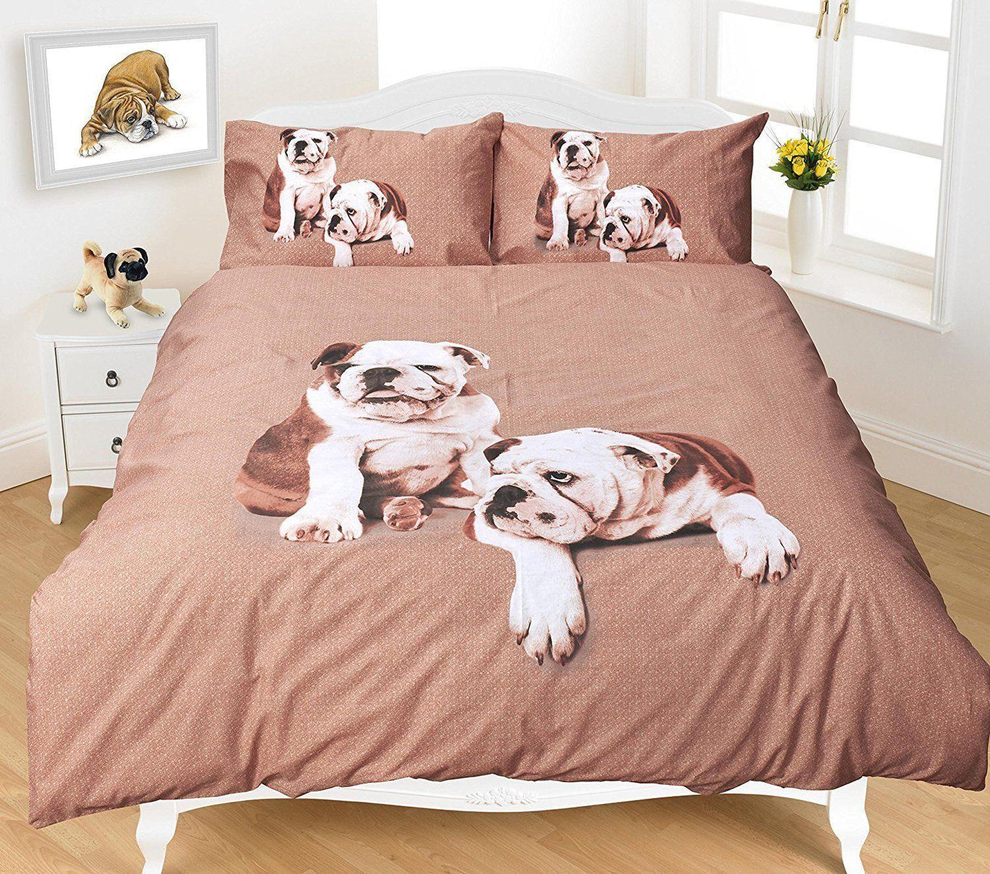 3D Duvet Cover Sets (Dolphin, Penguin, Pug & Kitten) PolyCotton - Comfort Style